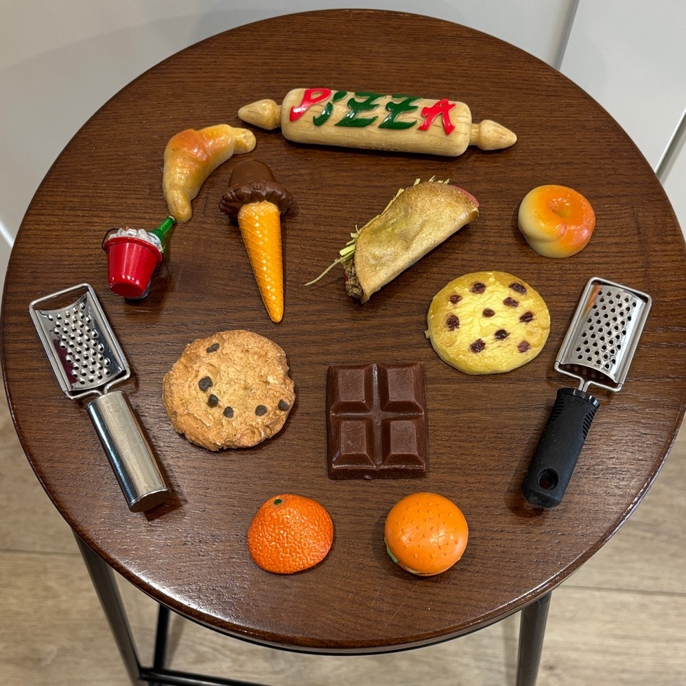 Vintage Miniature Food and Kitchen Magnet Set - Assorted Tiny Foods